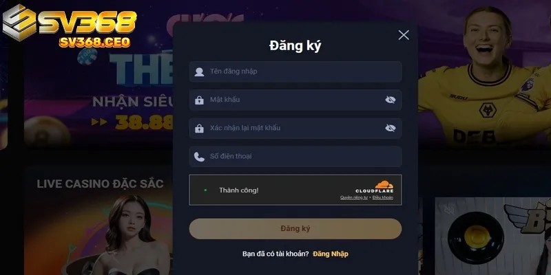 Điền đầy đủ thông tin cá nhân vào form đăng ký
