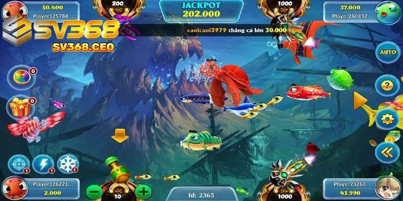 Hệ thống vũ khí trong Bắn cá Mỹ Nhân Ngư đa dạng